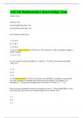 ASVAB Mathematics Knowledge Test Questions and Answers