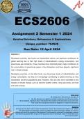ECS2606 Assignment 2 (COMPLETE ANSWERS) Semester 1 2024 (764526) - DUE 12 April 2024
