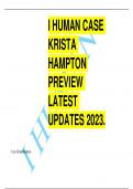 I HUMAN CASE KRISTA HAMPTON PREVIEW LATEST UPDATES 2023.  Case: Krista Hampton