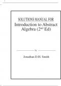 Introduction to Abstract Algebra, 2e Jonathan D. H. Smith (Solution Manual)