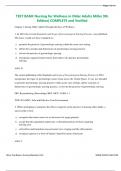 TEST BANK Nursing for Wellness in Older Adults Miller 9th Edition&vert; COMPLETE and Verified