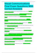 Visual Communications Final Exam Questions With Correct Answers