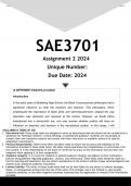 SAE3701 Assignment 2 (ANSWERS) 2024 - DISTINCTION GUARANTEED