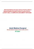 RN Adult Medical Surgical Online Practice 2019 A 