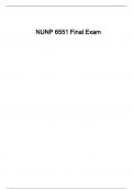 NUNP 6551 Final Exam &vert; All Questions Answered Correctly
