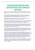HAM RADIO TECHNICIAN CLASS  QUESTION POOL WITH COMPLETE  SOLUTION&period;