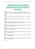 GENERAL HAM RADIO LISENCE  QUESTION &lpar;2019-2023&rpar; POOL WITH COMPLETE  SOLUTION RATED A&period;