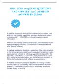NHA- CCMA 2023 EXAM QUESTIONS AND ANSWERS &lpar;2023&rpar; &lpar;VERIFIED ANSWERS BY EXPERT