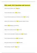 RMA study 2023 Questions and Answers&vert; Verified Answers