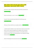 RMA PRACTICE EXAM 2023-2024 &lpar;200 Questions Answered 100&percnt; Correct&vert; Guarantee Pass Guide