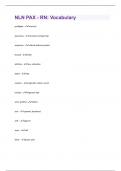 NLN PAX RN Vocabular Bundled Exams with complete solution &vert; everything you need