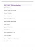 NLN PAX RN Vocabulary &vert; Questions with 100 &percnt; correct Answers &vert; verified