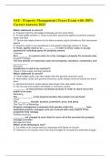 SAE - Property Management &lpar;Texas&rpar; Exam with 100&percnt; Correct Answers 2023