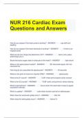 Bundle For NUR 216 Exam Questions and Answers All Correct