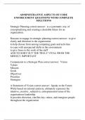 ADMINISTRATIVE ASPECTS OF CODE ENFORCEMENT QUESTIONS WITH COMPLETE SOLUTIONS