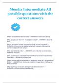 Mendix Intermediate All possible questions with the correct answers