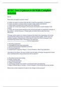 BTEC Test 2 Quizzes 6-10 With Complete Solution 