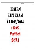 2023/2024 HESI RN EXIT EXAM V1 (100% Verified Q&A) (+900 score!)