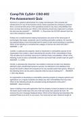 CompTIA CySA+ CSO-002 Pre-Assessment Quiz (With 100% Correct Answers  Graded A+)Latest Version 2023