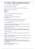 C&plus;&plus; Exam 1 With Complete Solutions&period;