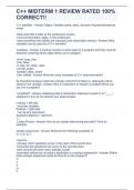 C&plus;&plus; MIDTERM 1 REVIEW RATED 100&percnt; CORRECT&excl;&excl;