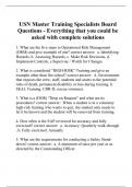 USN Master Training Specialists Board Questions - Everything that you could be asked with complete solutions