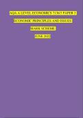 AQA A LEVEL ECONOMICS 7136/3 PAPER 3 ECONOMIC PRINCIPLES AND ISSUES MARK SCHEME JUNE 2022| 100% Verified