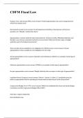 CDFM Fiscal Law exam with 100&percnt; correct answers