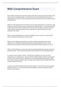 BSG Comprehensive Exam 2023 with 100&percnt; correct answers