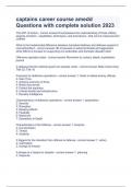 captains career course amedd Questions with complete solution 2023