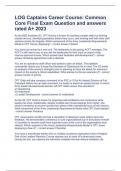 LOG Captains Career Course&colon; Common Core Final Exam Question and answers  rated A&plus; 2023