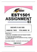 EST1501 ASSIGNMENT 3 2023