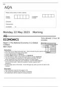 AQA AS LEVEL  ECONOMICS Paper 2  MAY 2023 FINAL QUESTION PAPER The National Economy in a Global Context 