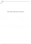  Summary HESI Health Assessment Study Guide