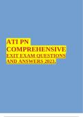 ATI PN COMPREHENSIVE EXIT EXAM QUESTIONS AND ANSWERS 2023.