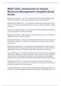 WGU C232&colon; Introduction to Human Resource Management Complete Study Guide &vert; Latest 2023&sol;2024