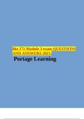 Bio 171 Module 3 exam QUESTIONS AND ANSWERS 2023. Portage Learning