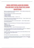 IASSC CERTIFIED LEAN SIX SIGMA  YELLOW BELT (ICYB) PRACTICE EXAM  QUESTIONS