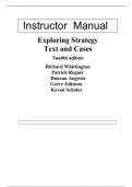Exploring Strategy, Text and Cases, 12e Gerry Johnson, Richard Whittington (Instructor Manual)
