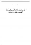 Introduction to Automotive Service 1e James Halderman, Darrell Deeter (Instructor Manual)