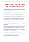 IASSC SIX SIGMA BLACK BELT EXAM TEST PREP QUESTIONS RATED A.