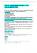 Official NHA Exam Questions &ndash; NAB-Answered-2023&sol;2024