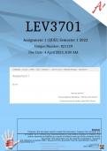 LEV3701 Assignment 1 (QUIZ) Semester 1 2023