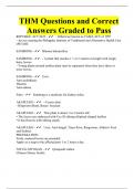 THM Questions and Correct Answers Graded to Pass