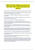 MSN 570 Patho Midterm Exam Review 2023&sol;2024 with Verified Questions and  Answers