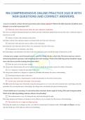 RN COMPREHENSIVE ONLINE PRACTICE 2023 B WITH NGN QUESTIONS AND CORRECT ANSWERS&period;