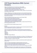 CCP Exam Questions With Correct Answers&period;