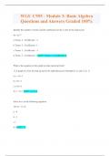 WGU C955 - Module 3&colon; Basic Algebra Questions and Answers Graded 100&percnt;