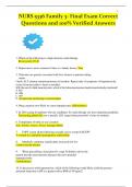 NURS 5336 Family 3- Final Exam Correct Questions and 100&percnt; Verified Answers