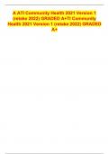 A ATI Community Health 2021 Version 1 &lpar;retake 2022&rpar; GRADED A&plus;TI Community Health 2021 Version 1 &lpar;retake 2022&rpar; GRADED A&plus;